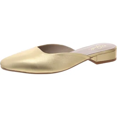 42 Gold Womens Metallic Leather Mules In Multi