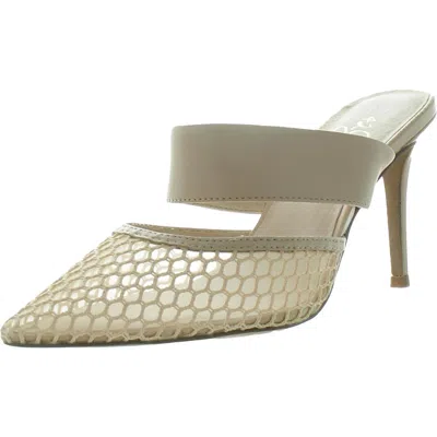 42 Gold Womens Woven Leather Pumps In Gold