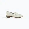 42 Gold Yasmeen Croc Embossed Loafer In Bone