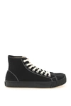 Maison Margiela Tabi High-top Canvas Sneakers In Black (black)