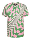 STELLA MCCARTNEY T-SHIRT OPTICAL ROSA/VERDE,601850 SNP16 8490