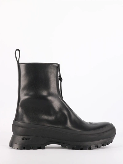 Jil Sander Ankle Boots With Zip - Atterley In Black