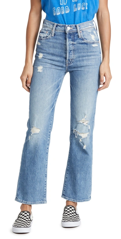 Mother The Rambler Ankle Distressed Jeans In Holy Melancholy