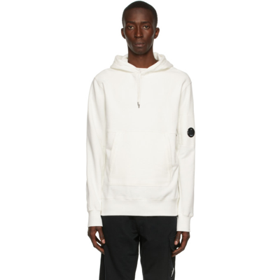 C.p. Company Off-white Diagonal Raised Fleece Hoodie