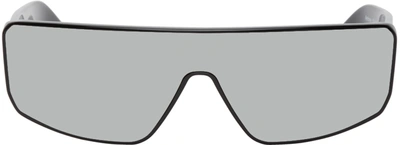 Rick Owens Black & Silver Performa Sunglasses In Grey