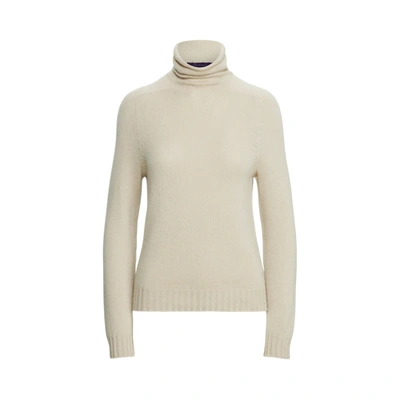 Ralph Lauren Cashmere Long-sleeve Funnelneck Sweater In Cream