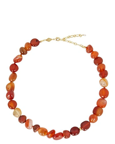 Anni Lu Alba Beaded Necklace In Red
