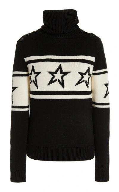 Perfect Moment Chopper Star Roll-neck Merino-wool Sweater In Black