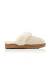 Ugg Women's Cozy Sheepskin-trimmed Knit Slippers In White