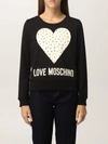 LOVE MOSCHINO SWEATSHIRT LOVE MOSCHINO COTTON SWEATSHIRT WITH LOGO,W632208E2288 C74