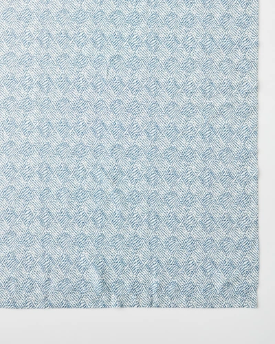 Matouk Duma Diamond Tablecloth, 70" X 144" In Blue