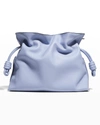Loewe Flamenco Drawstring Knot Clutch Bag In Blue
