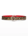 CHRISTIAN LOUBOUTIN CL LOGO 35MM CALF MADAGASCAR BELT,PROD241310124