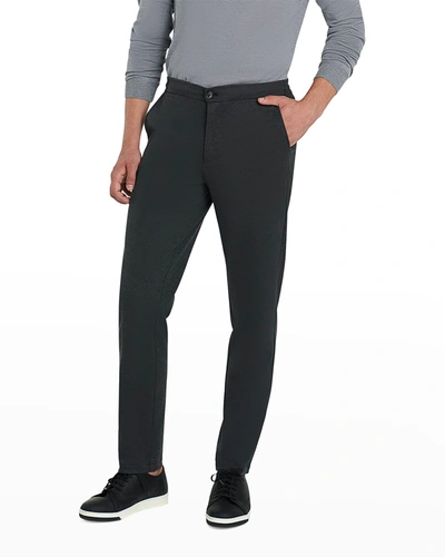 Bugatchi Stretch Knit Cotton Blend Pants In Anthracite