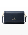 Michael Michael Kors Jet Set Calfskin Crossbody Bag In Navy