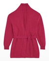 THE ROW GIRL'S BELTED SOLID CASHMERE CARDIGAN,PROD245460284