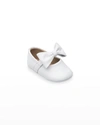Elephantito Infant Girl Baby Ballerina With Bow Shoes In White