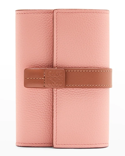 Loewe Small Trifold Flap Leather Wallet In 7799 Blossomtan