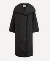 Totême Signature Oversized Quilted Recycled Shell Coat In Black