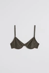 Filippa K Printed Underwire Top In Taupe Print