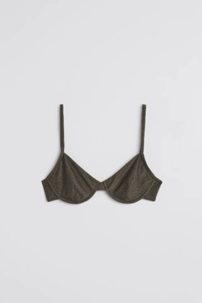 Filippa K Printed Underwire Top In Taupe Print