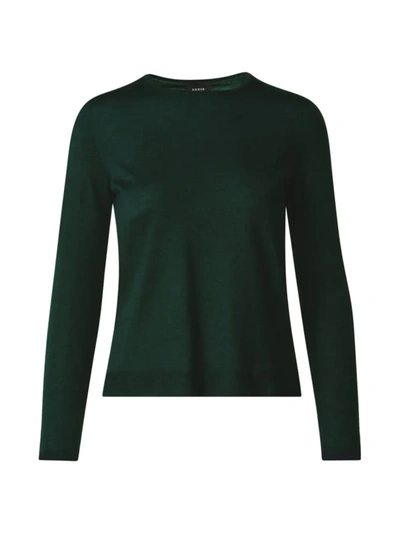 Akris Cashmere & Silk Knit Pullover In Gallus Green