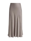 L Agence Clarisa Bias Cut Maxi Skirt In Steeple Gray