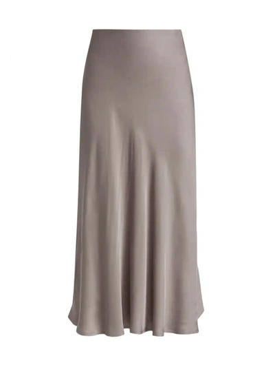 L Agence Clarisa Bias Cut Maxi Skirt In Steeple Gray