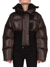 GIVENCHY WOMEN'S CROPPED LEATHER PUFFER JACKET,400014691471