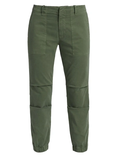 Nili Lotan Tel Aviv Cropped Stretch-cotton Twill Tapered Trousers In Carbon