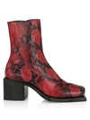 Sunni Sunni Reese Snake-embossed Leather Boots In Blood Snake