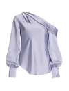 Jonathan Simkhai Alice One Shoulder Top - Periwinkle