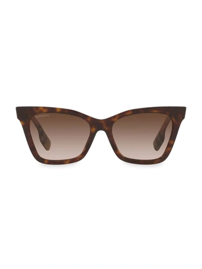 Burberry Elsa 53mm Cat Eye Sunglasses In Brown
