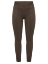 Spanx Faux Suede Leggings In Chocolate Brown