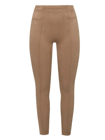 Spanx Faux Suede Leggings In Neutrals