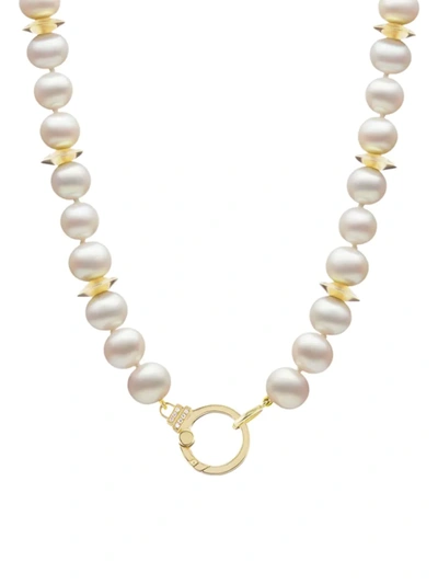Sorellina Women's 18k Yellow Gold, 8mm Freshwater Pearl & Diamond Necklace