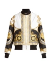 VERSACE SILK HERITAGE PRINT BOMBER JACKET,400015264386