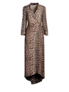Ganni Mullin Leopard Georgette Wrap Dress