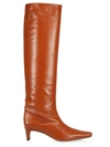 Staud Wally Tall Leather Boots In Spice