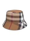 BURBERRY MEN'S CANVAS CHECK BUCKET HAT,400014167396