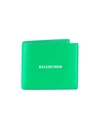 BALENCIAGA LEATHER LOGO BIFOLD WALLET,400014408091