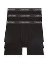 Calvin Klein 3-pack Low Rise Microfiber Stretch Boxer Briefs In Black