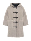 Theory Faux Leather-trimmed Faux Shearling Coat In Stone