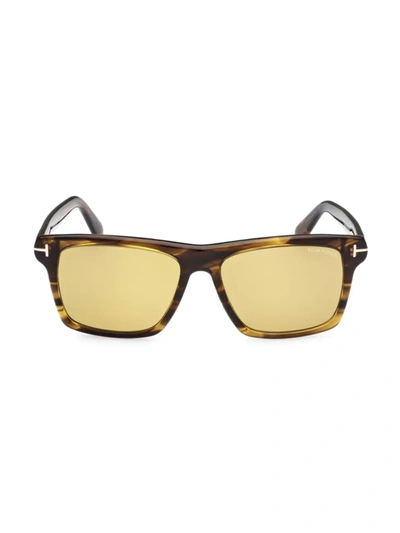 Tom Ford Buckley-02 56mm Square Sunglasses In Havana