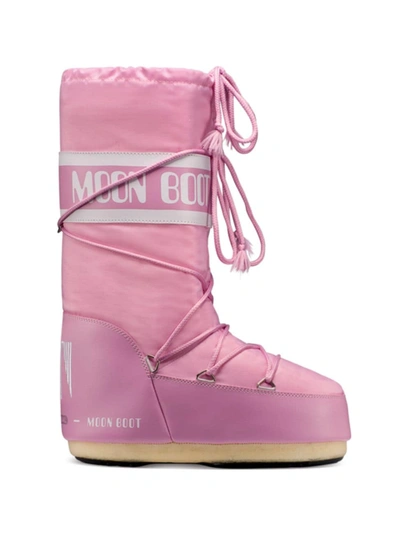 Moon Boot Icon Nylon Boots In Pink