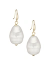 Kenneth Jay Lane Baroque Faux Pearl Drop Earrings In White