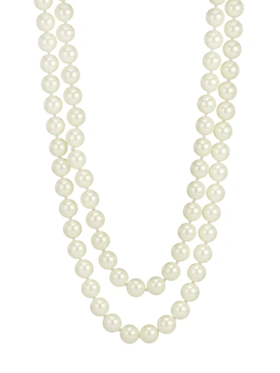 Kenneth Jay Lane Faux Pearl Rope Necklace