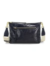 Isabel Marant Nessah Patent Leather Shoulder Bag In Faded Night