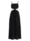 Jonathan Simkhai Amora Strappy Cutout Maxi Dress In Black