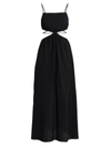 Simkhai Amora Strappy Cutout Maxi Dress In Black